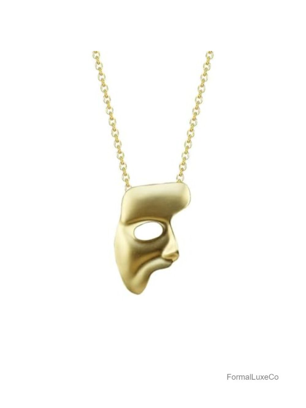 Statement Human Face Pendant Necklace Removable Brooch Pin Opera Mask Punk